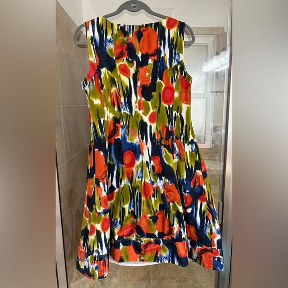 Calvin Klein Women's Linen Blend Fit N Flare Sleeveless Dress size 10 - Picture 8 of 10